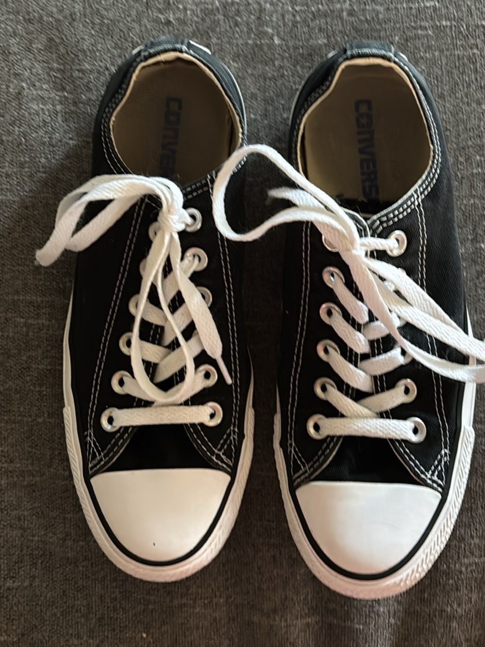 Converse Low-Top Sneakers in Black and White